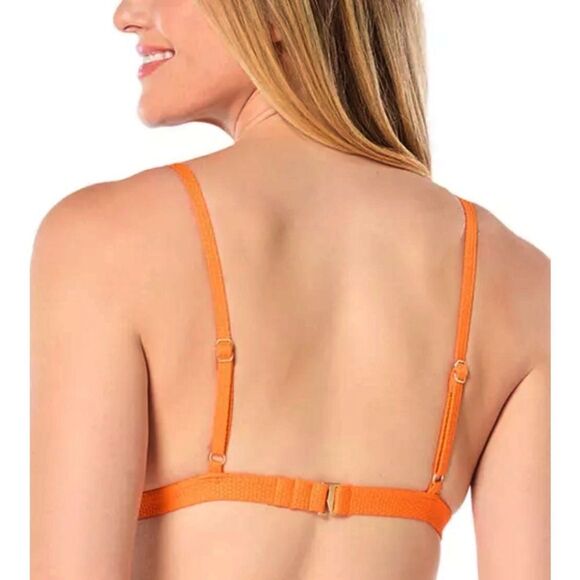 KATE SPADE New York Satsuma Scalloped Pique Underwire Bikini Top Bra Small S - Picture 2 of 6